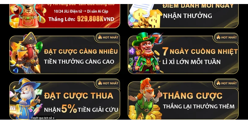 Thưởng bắn cá Nhiều hình thức khuyến mãi hấp dẫn khác khi chơi bắn cá